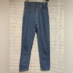 Dr. Denim Nora Shift Workers Striped Jeans Size 26 RARE